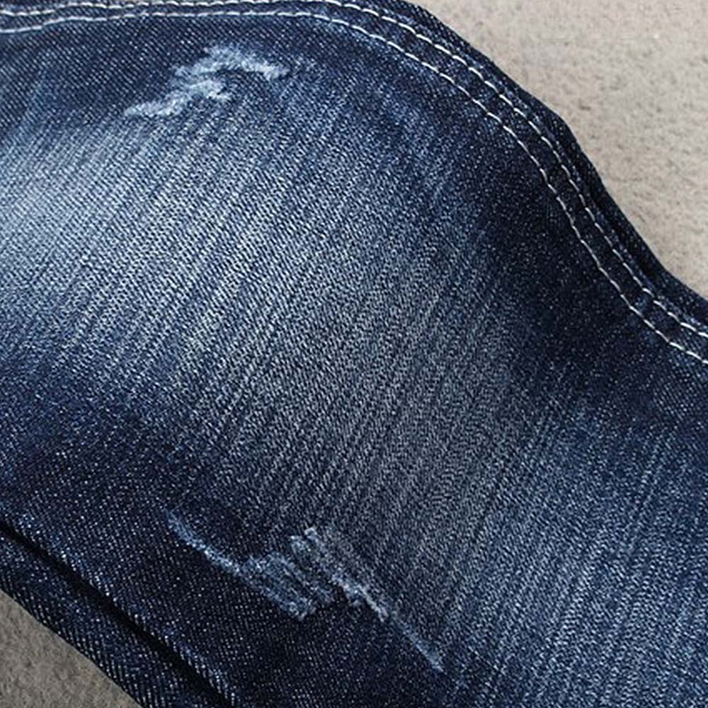 Denim Fabric With Crosshatch Dark Blue 12.7 OZ